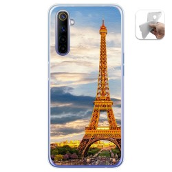 Funda Gel Tpu para Realme 6 diseño Paris Dibujos