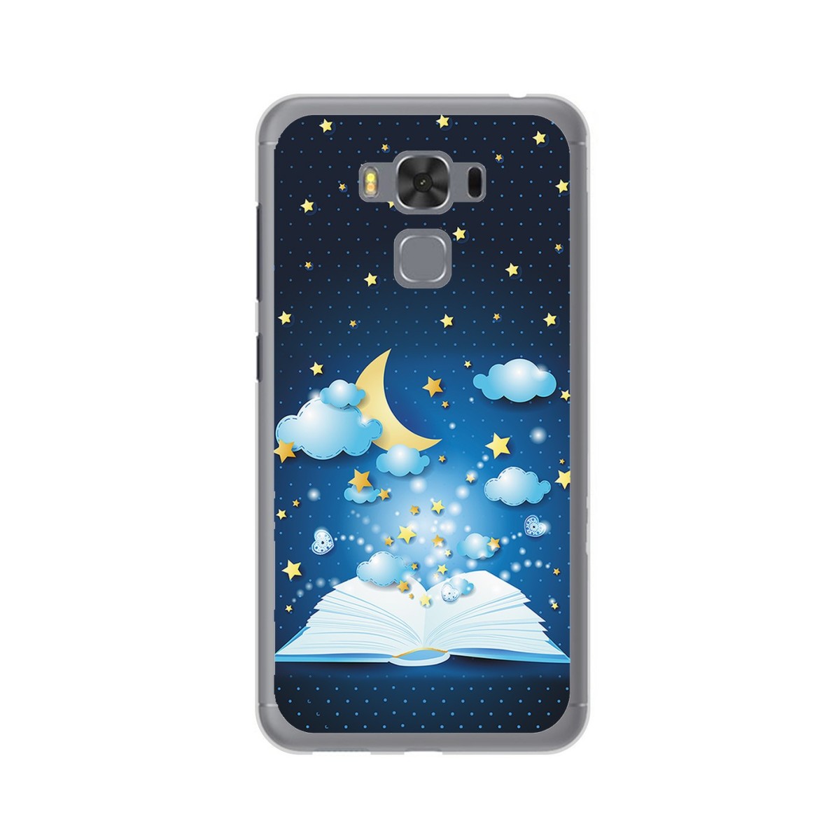Funda Gel Tpu para Asus Zenfone 3 Max 5.5" Zc553Kl Diseño Libro Cuentos Dibujos