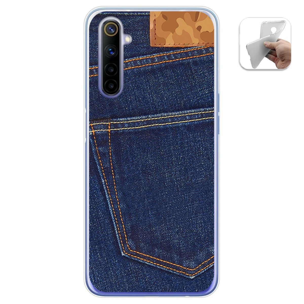 Funda Gel Tpu para Realme 6 diseño Vaquero Dibujos