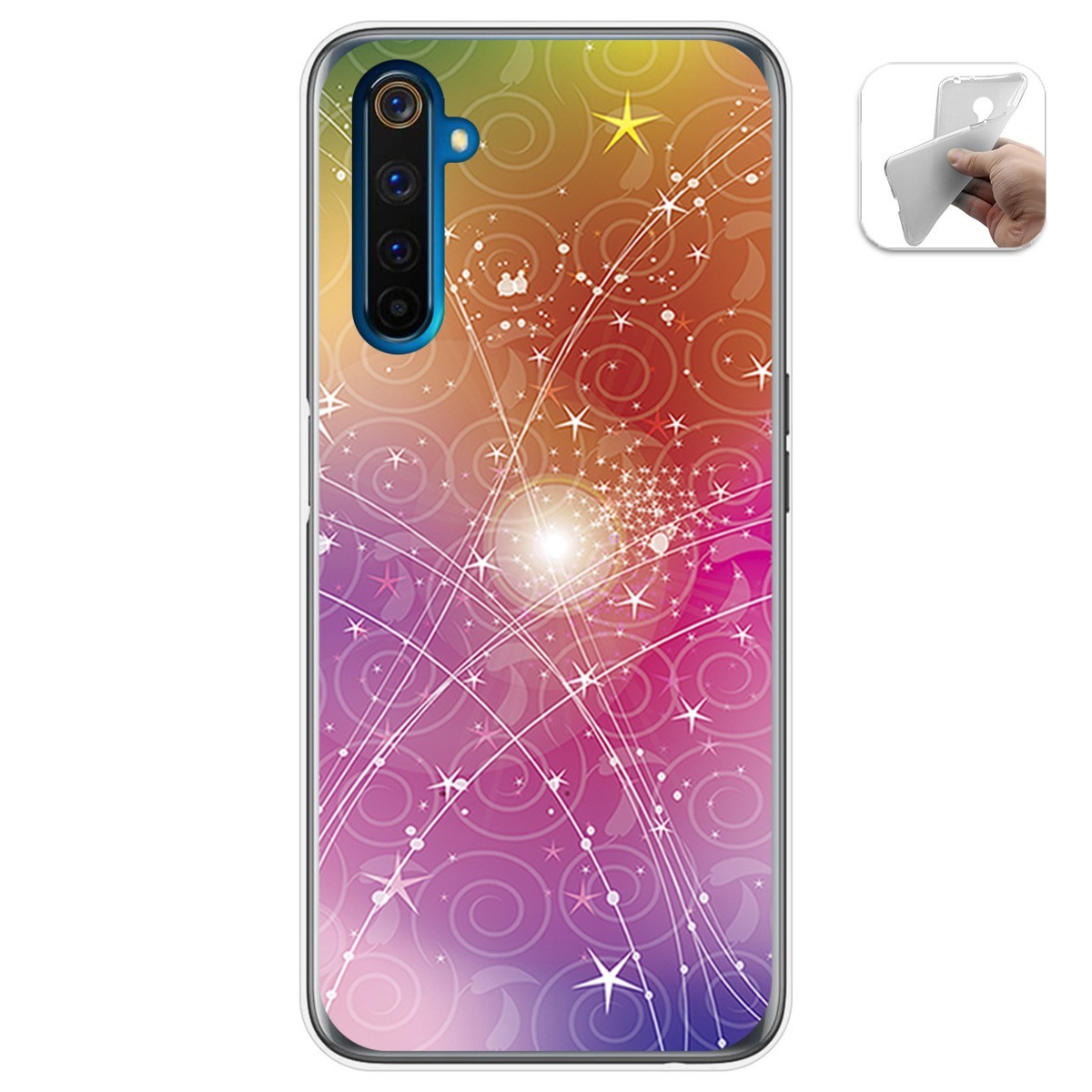Funda Gel Tpu para Realme 6 Pro diseño Abstracto Dibujos