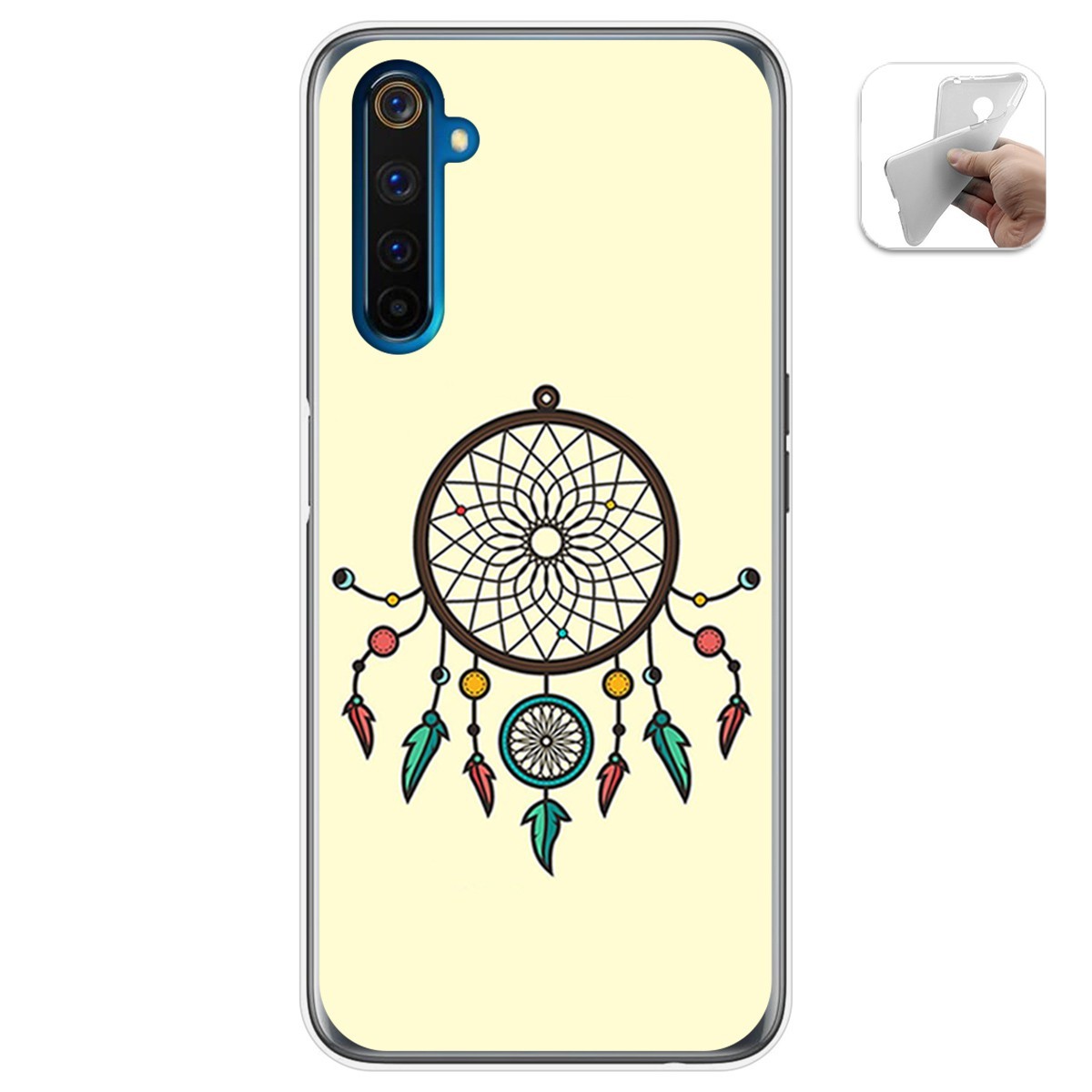 Funda Gel Tpu para Realme 6 Pro diseño Atrapasueños Dibujos