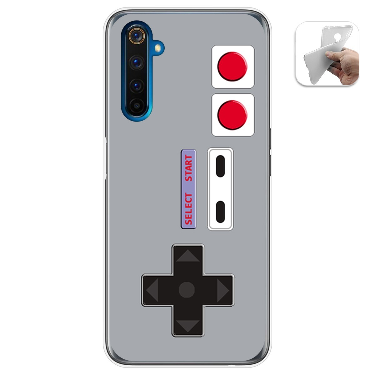 Funda Gel Tpu para Realme 6 Pro diseño Consola Dibujos