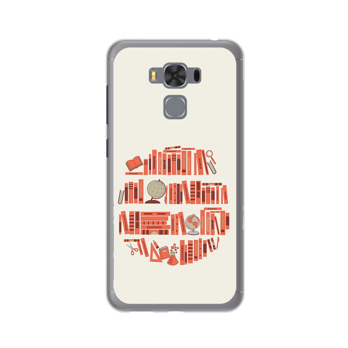 Funda Gel Tpu para Asus Zenfone 3 Max 5.5" Zc553Kl Diseño Mundo Libro Dibujos