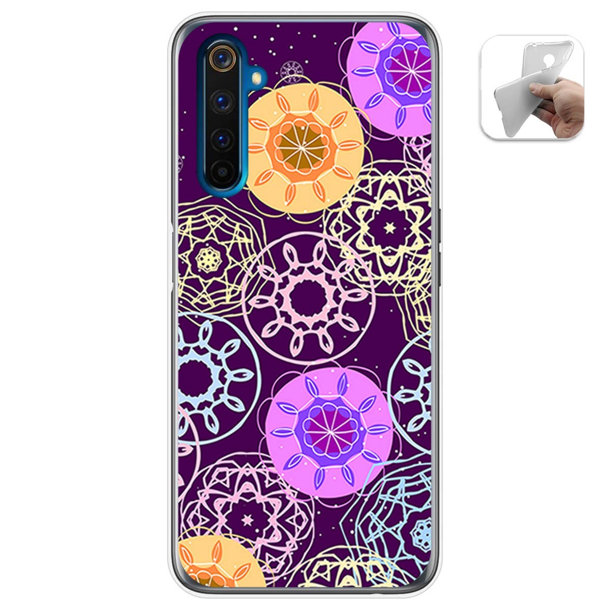 Funda Gel Tpu para Realme 6 Pro diseño Radial Dibujos