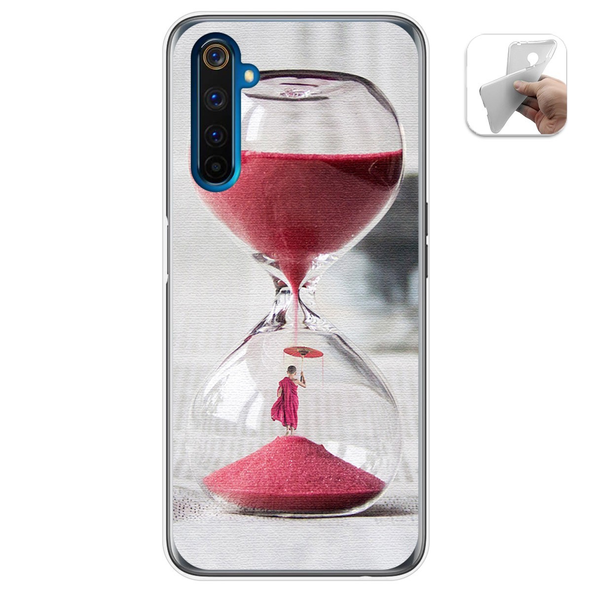 Funda Gel Tpu para Realme 6 Pro diseño Reloj Dibujos