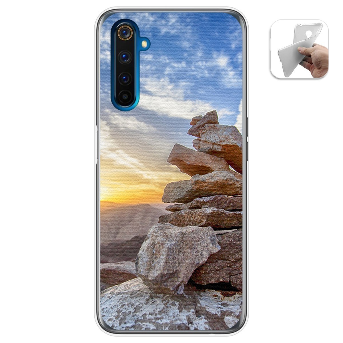 Funda Gel Tpu para Realme 6 Pro diseño Sunset Dibujos