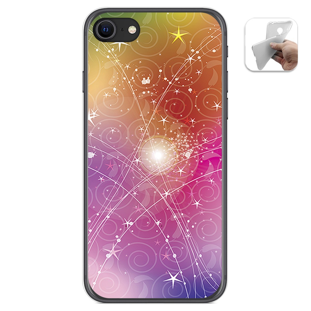 Funda Gel Tpu para Iphone SE 2020 diseño Abstracto Dibujos