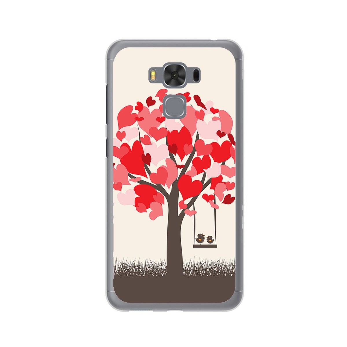 Funda Gel Tpu para Asus Zenfone 3 Max 5.5" Zc553Kl Diseño Pajaritos Dibujos