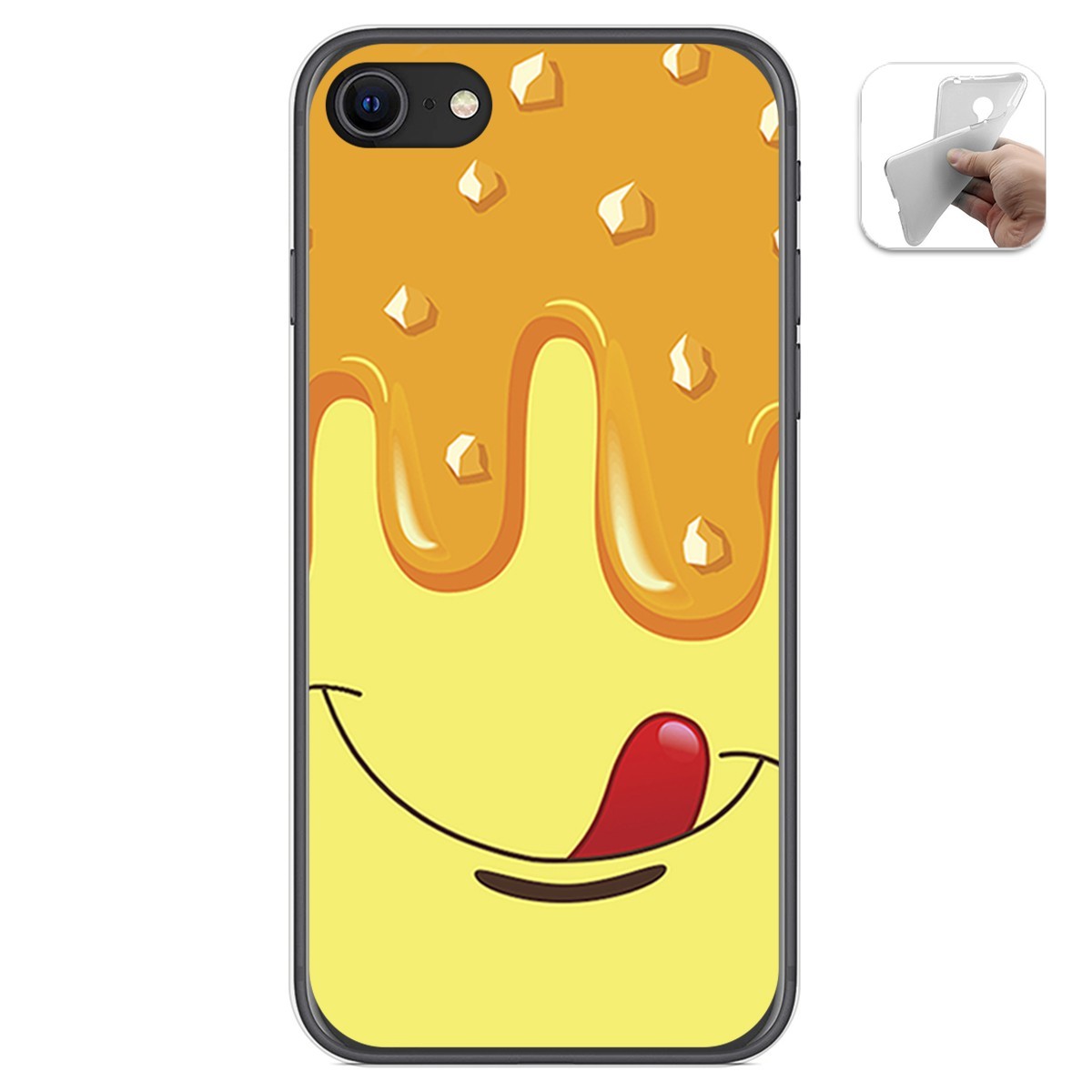 Funda Gel Tpu para Iphone SE 2020 diseño Helado Vainilla Dibujos