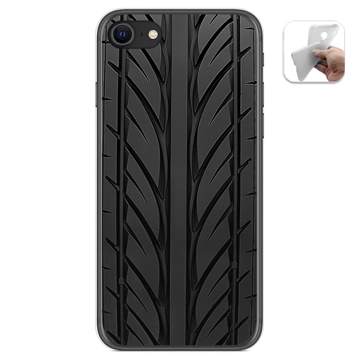 Funda Gel Tpu para Iphone SE 2020 diseño Neumatico Dibujos