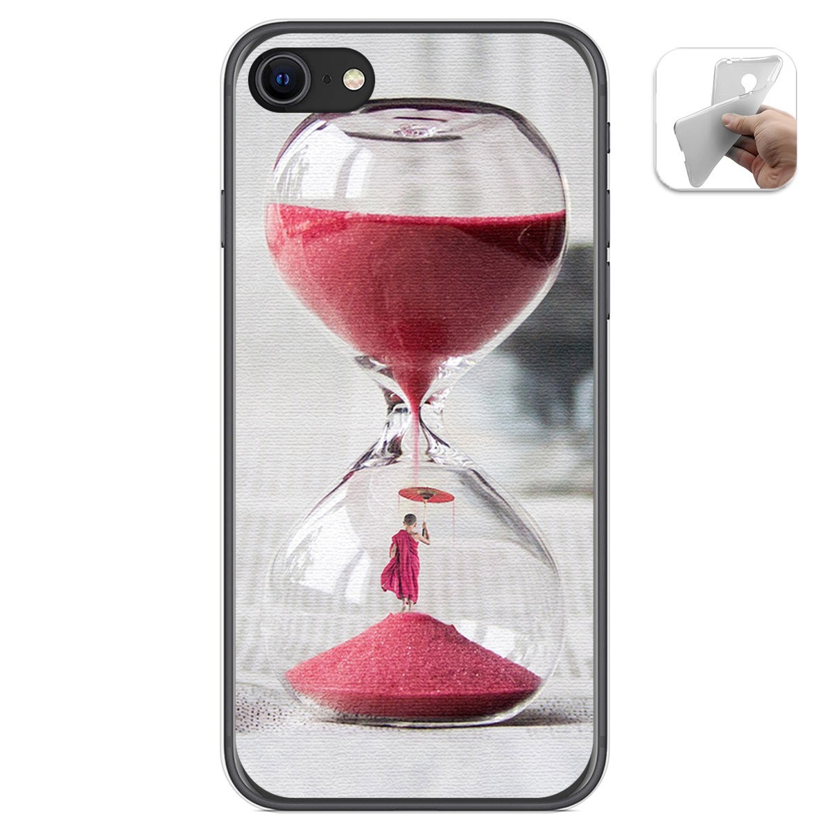 Funda Gel Tpu para Iphone SE 2020 diseño Reloj Dibujos