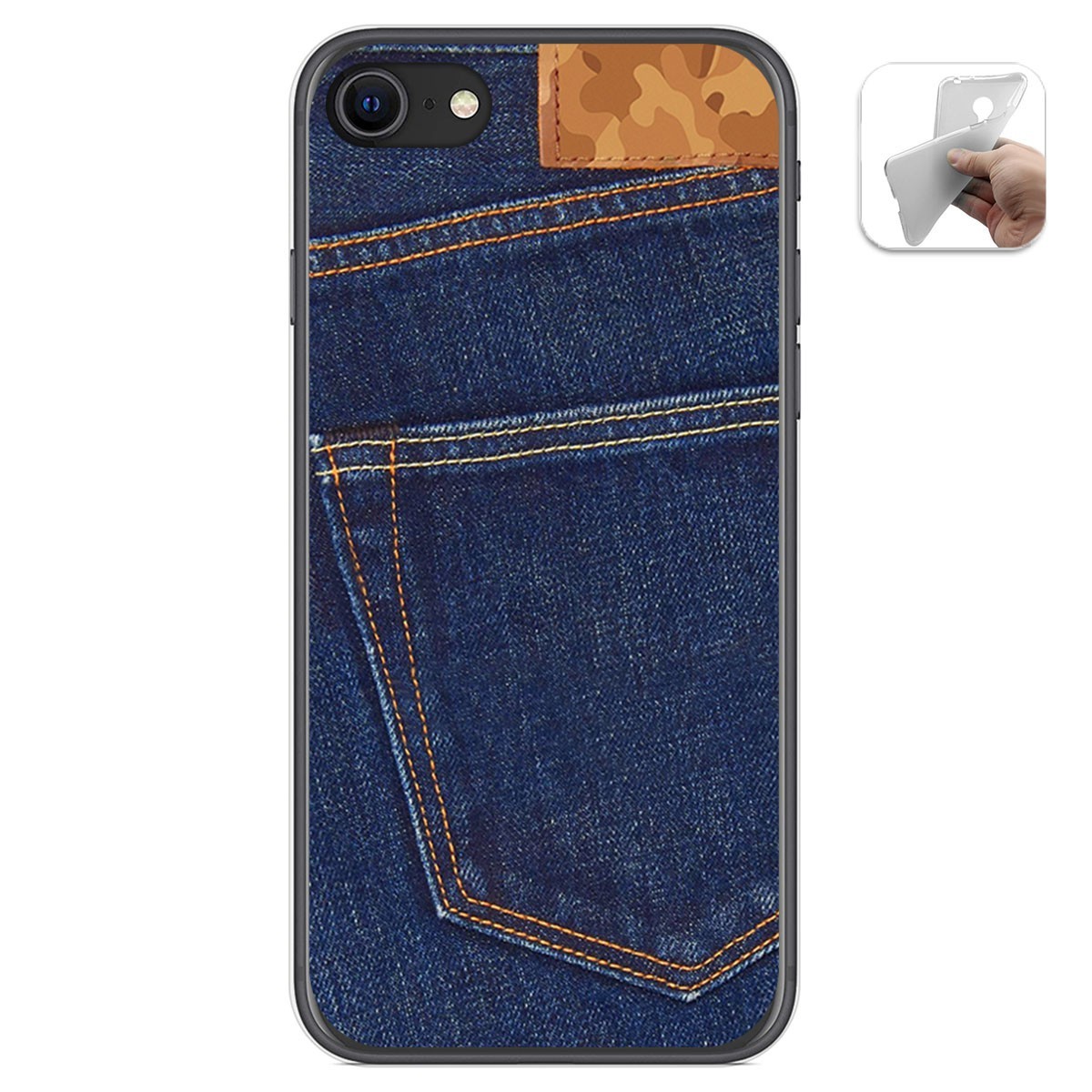 Funda Gel Tpu para Iphone SE 2020 diseño Vaquero Dibujos
