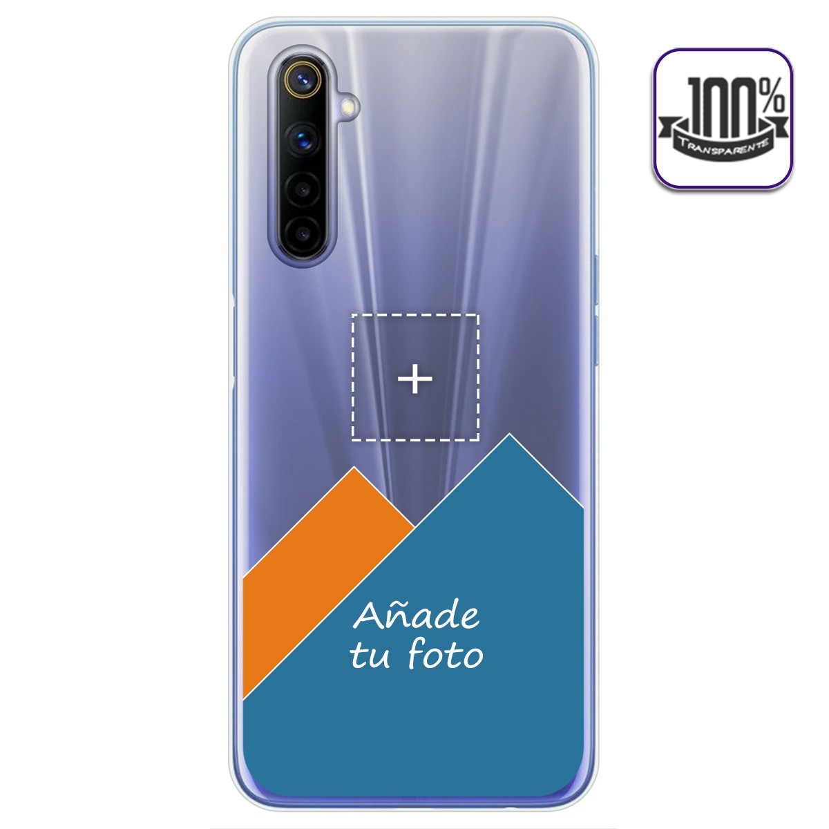 Personaliza tu Funda Gel Silicona Transparente con tu Fotografia para Realme 6 dibujo personalizada