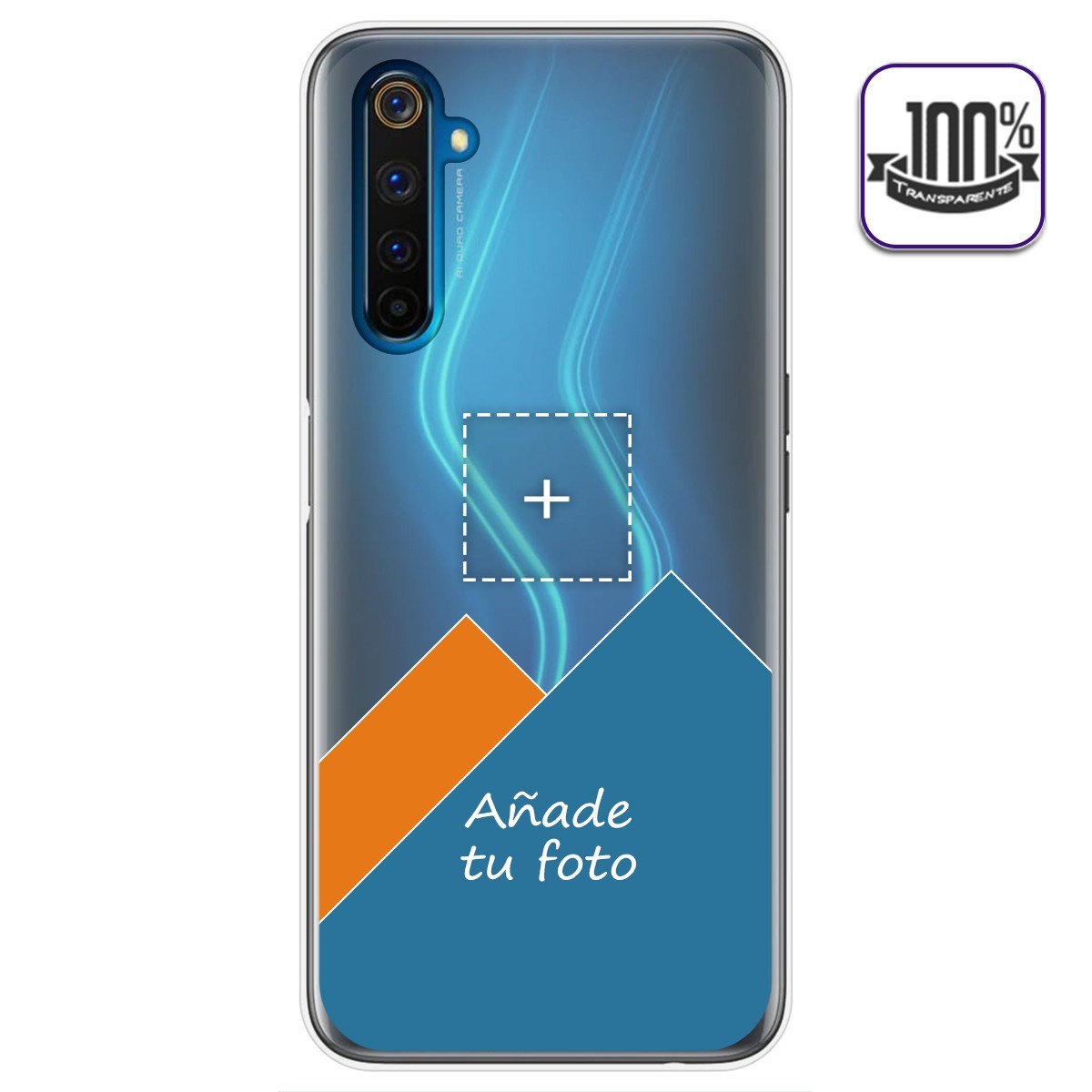 Personaliza tu Funda Gel Silicona Transparente con tu Fotografia para Realme 6 Pro dibujo personalizada
