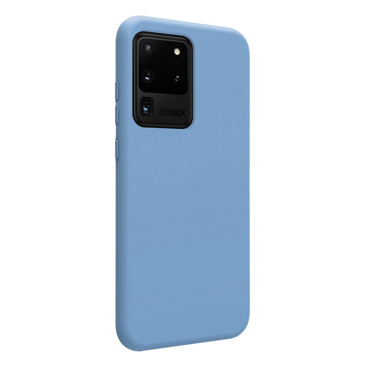 Funda Silicona Líquida Ultra Suave para Samsung Galaxy S20 Ultra color Azul Celeste