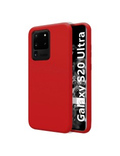 Funda Silicona Líquida Ultra Suave para Samsung Galaxy S20 Ultra color Roja