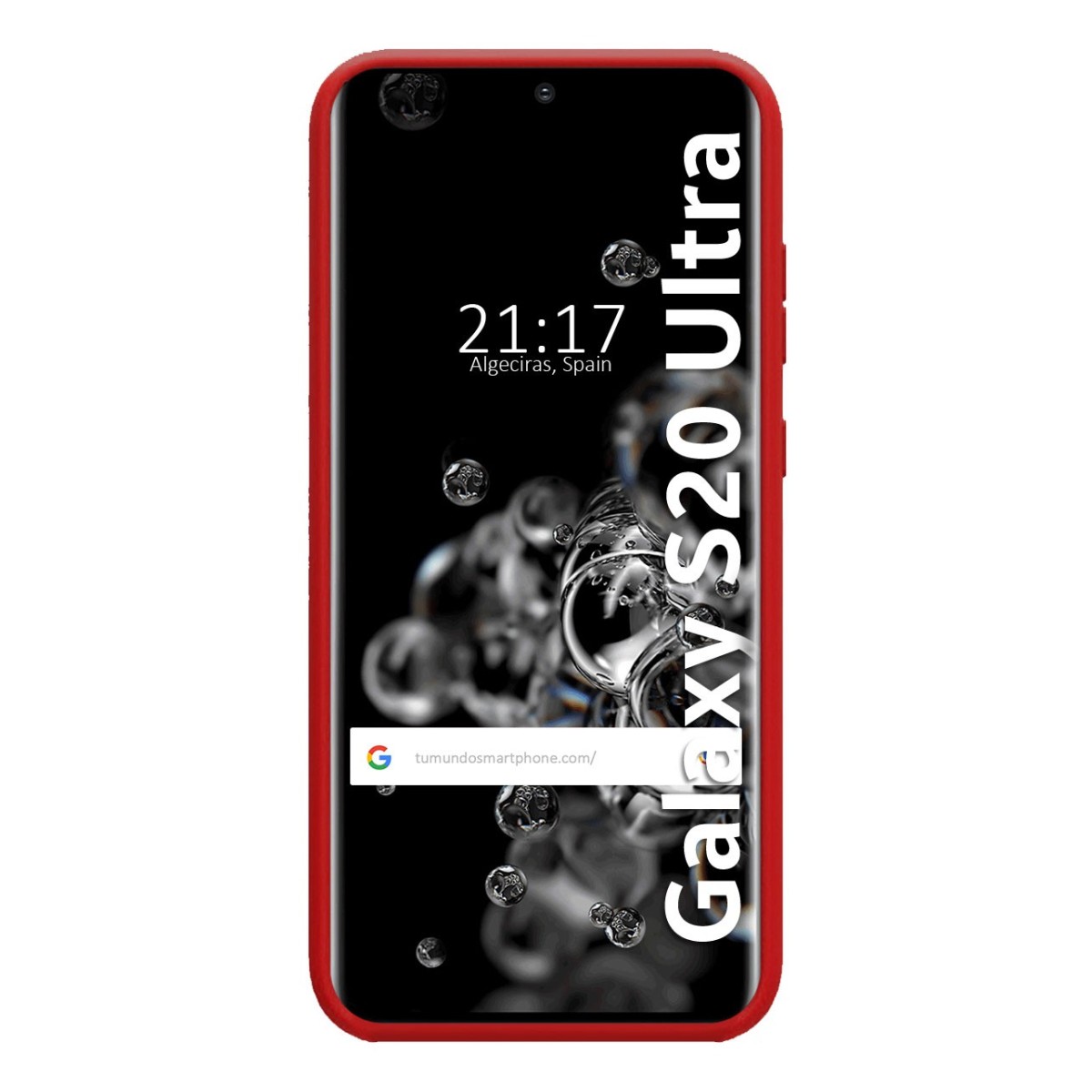 Funda Silicona Líquida Ultra Suave para Samsung Galaxy S20 Ultra color Roja