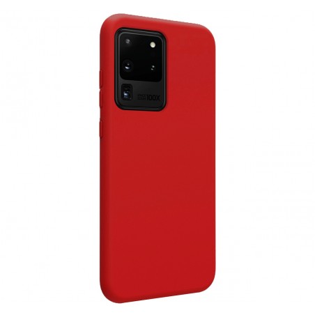 Funda Silicona Líquida Ultra Suave para Samsung Galaxy S20 Ultra color Roja