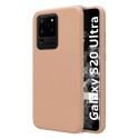 Funda Silicona Líquida Ultra Suave para Samsung Galaxy S20 Ultra color Rosa