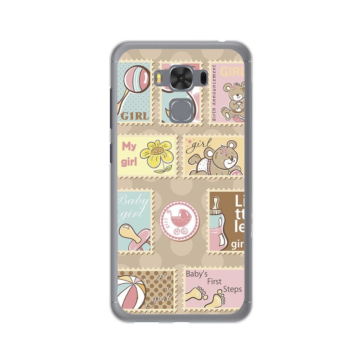 Funda Gel Tpu para Asus Zenfone 3 Max 5.5" Zc553Kl Diseño Sellos Dibujos