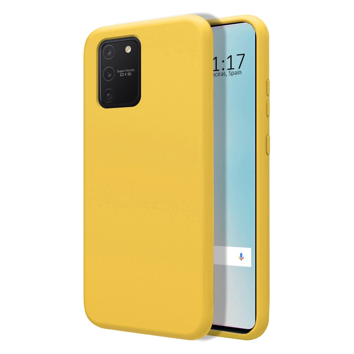 Funda Silicona Líquida Ultra Suave para Samsung Galaxy S10 Lite color Amarilla