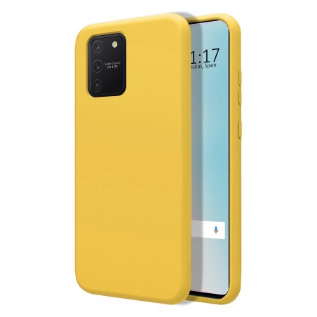 Funda Silicona Líquida Ultra Suave para Samsung Galaxy S10 Lite color Amarilla