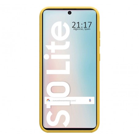 Funda Silicona Líquida Ultra Suave para Samsung Galaxy S10 Lite color Amarilla
