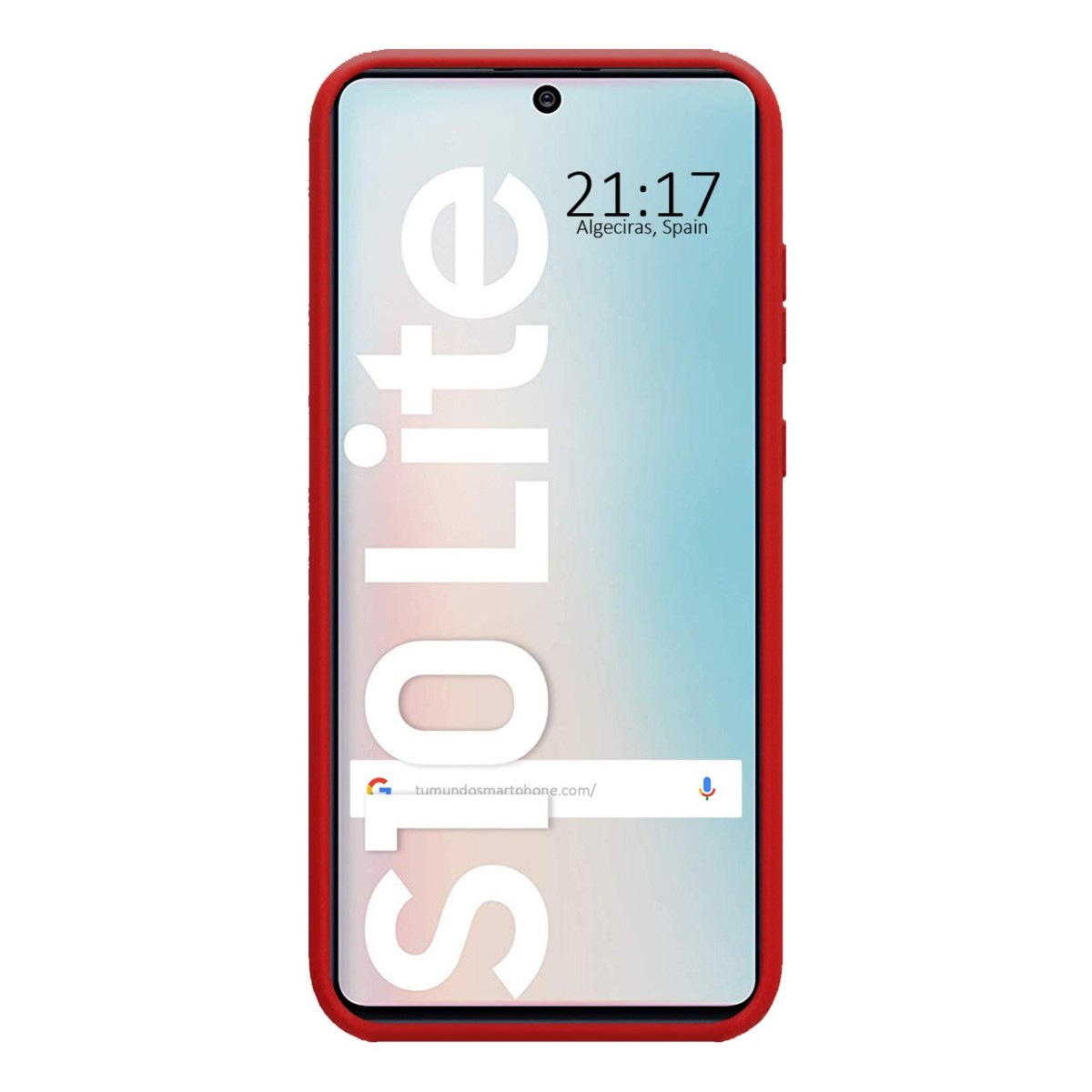 Funda Silicona Líquida Ultra Suave para Samsung Galaxy S10 Lite color Roja