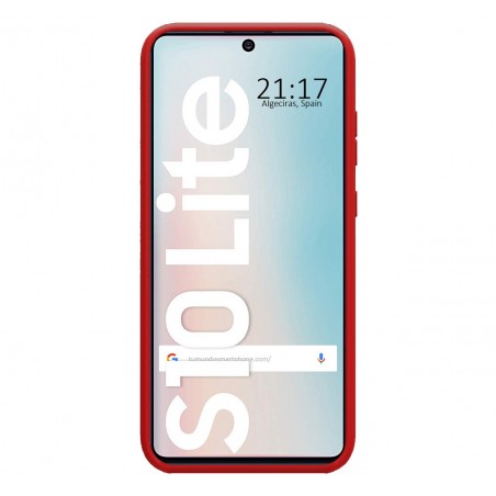 Funda Silicona Líquida Ultra Suave para Samsung Galaxy S10 Lite color Roja