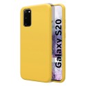 Funda Silicona Líquida Ultra Suave para Samsung Galaxy S20 color Amarilla