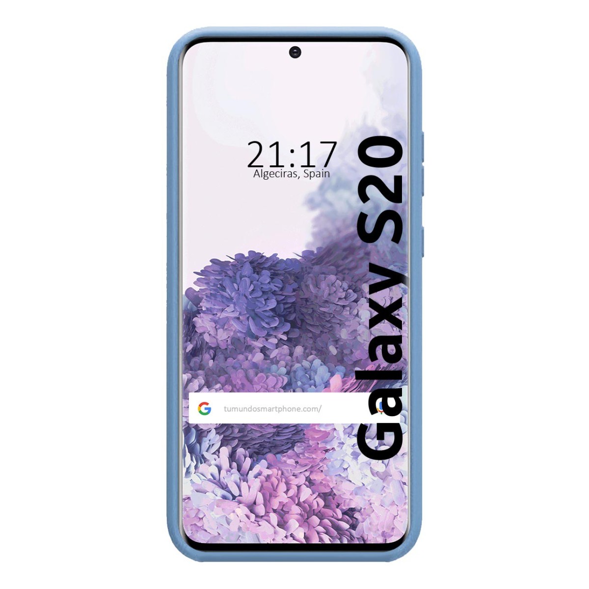 Funda Silicona Líquida Ultra Suave para Samsung Galaxy S20 color Azul Celeste