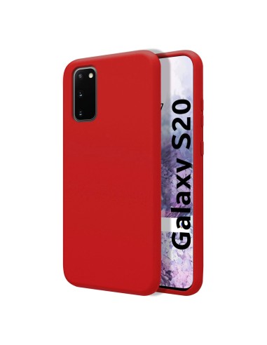 Funda Silicona Líquida Ultra Suave para Samsung Galaxy S20 color Roja