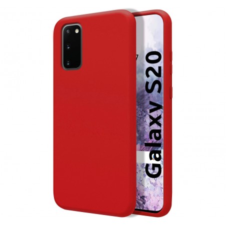 Funda Silicona Líquida Ultra Suave para Samsung Galaxy S20 color Roja