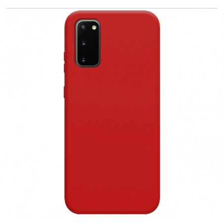 Funda Silicona Líquida Ultra Suave para Samsung Galaxy S20 color Roja