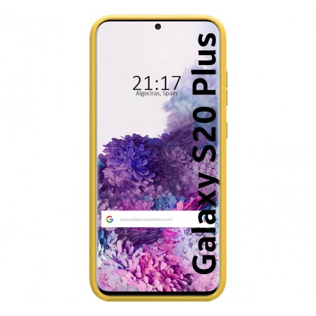 Funda Silicona Líquida Ultra Suave para Samsung Galaxy S20+ Plus color Amarilla