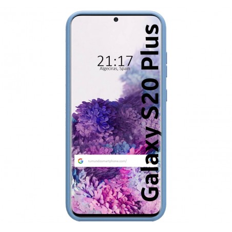 Funda Silicona Líquida Ultra Suave para Samsung Galaxy S20+ Plus color Azul Celeste