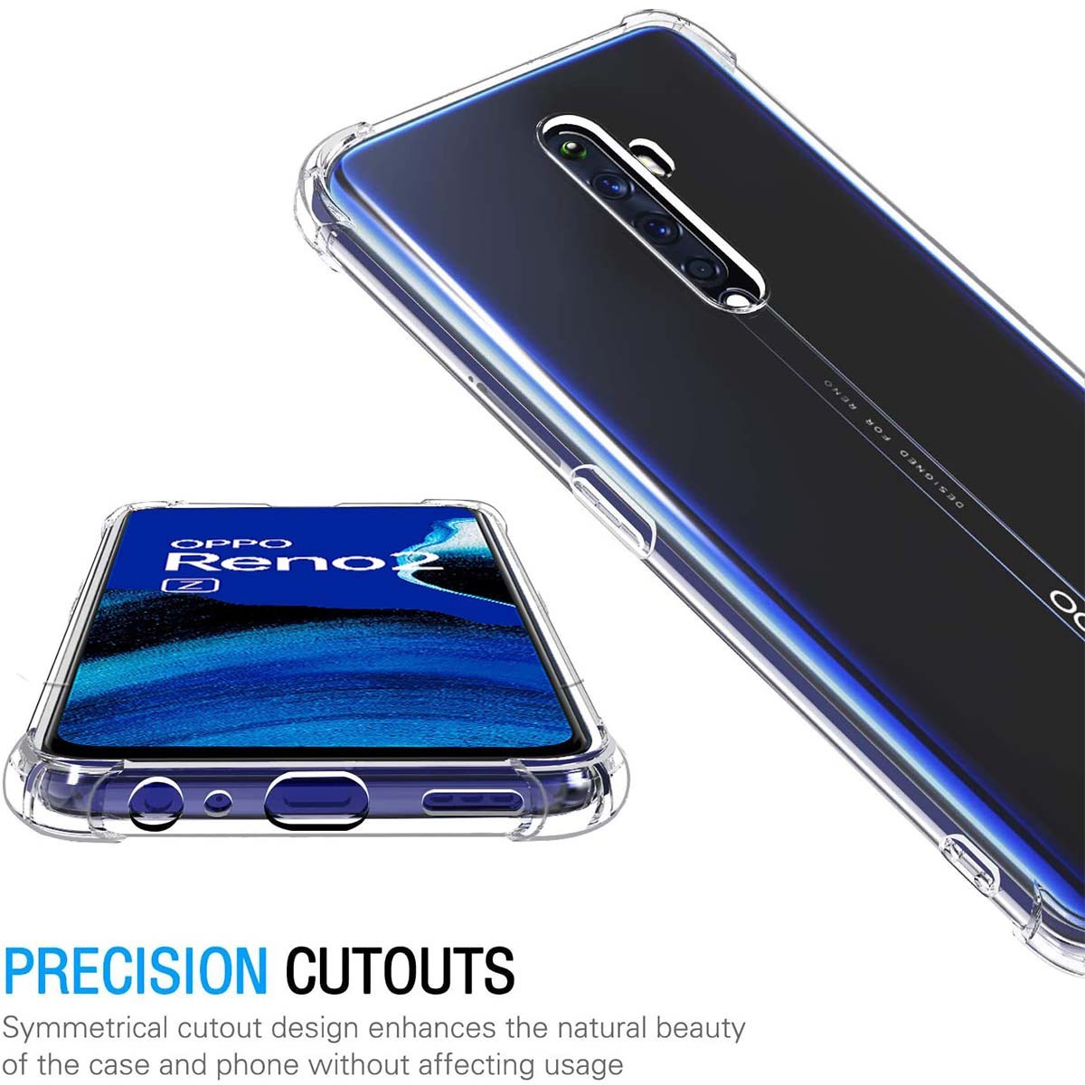 Funda Gel Tpu Anti-Shock Transparente para Oppo Reno 2Z