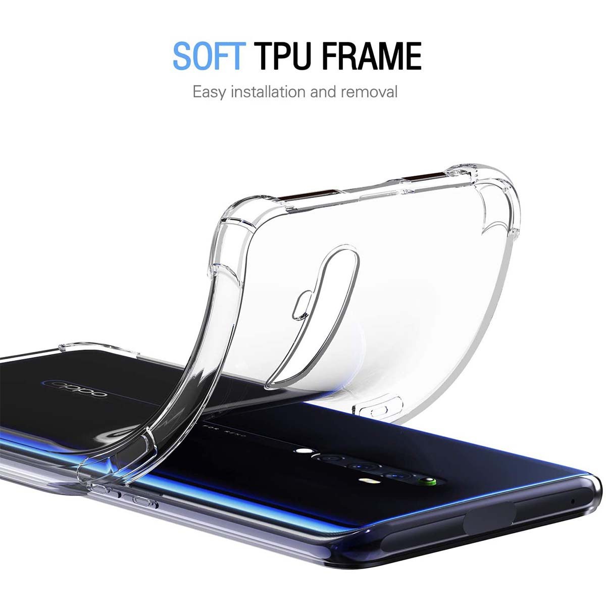 Funda Gel Tpu Anti-Shock Transparente para Oppo Reno 2Z