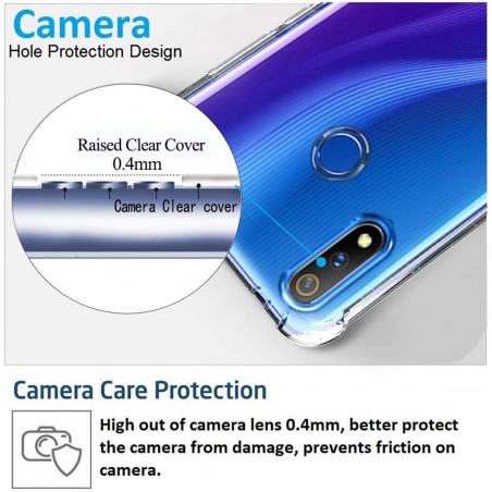 Funda Gel Tpu Anti-Shock Transparente para Realme 3 Pro