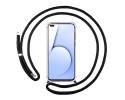 Funda Colgante Transparente para Realme X3 SuperZoom / X50 5G con Cordon Negro