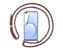Funda Colgante Transparente para Realme X3 SuperZoom / X50 5G con Cordon Rosa / Dorado