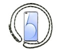 Funda Colgante Transparente para Realme X3 SuperZoom / X50 5G con Cordon Verde / Dorado