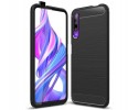 Funda Gel Tpu Tipo Carbon Negra para Huawei P Smart Pro
