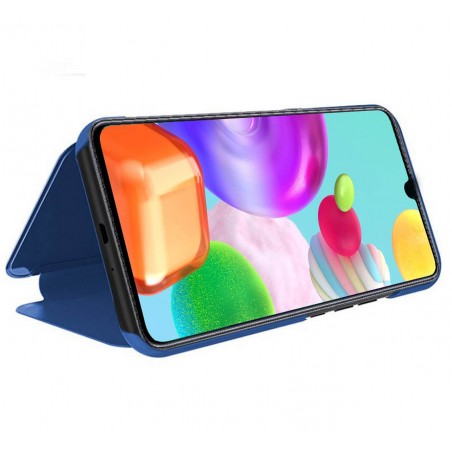 Funda Flip Cover Clear View para Samsung Galaxy A41 color Negra
