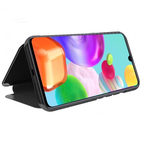 Funda Flip Cover Clear View para Samsung Galaxy A41 color Azul