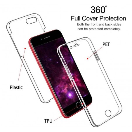 Funda Completa Transparente Pc + Tpu Full Body 360 para Iphone SE 2020