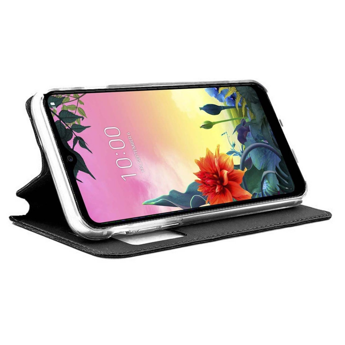 Funda Libro Soporte con Ventana para Lg K50S Negra