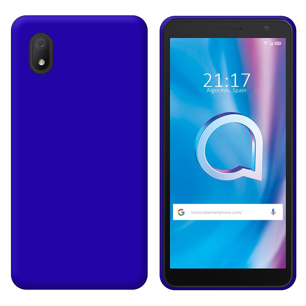Funda Silicona Gel TPU Azul para Alcatel 1B 2020