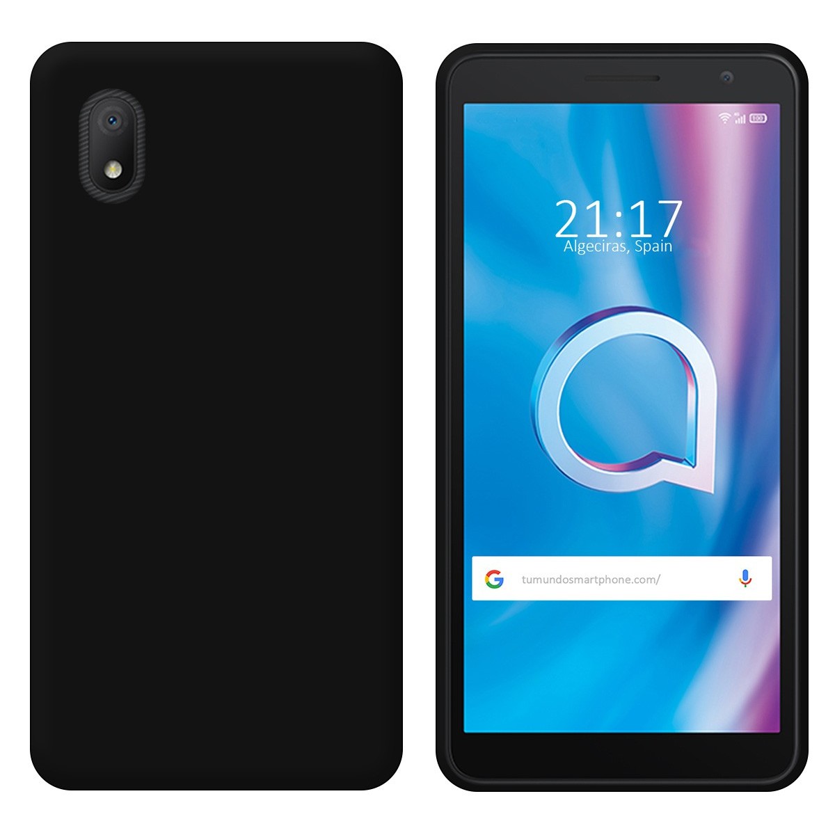 Funda Silicona Gel TPU Negra para Alcatel 1B 2020