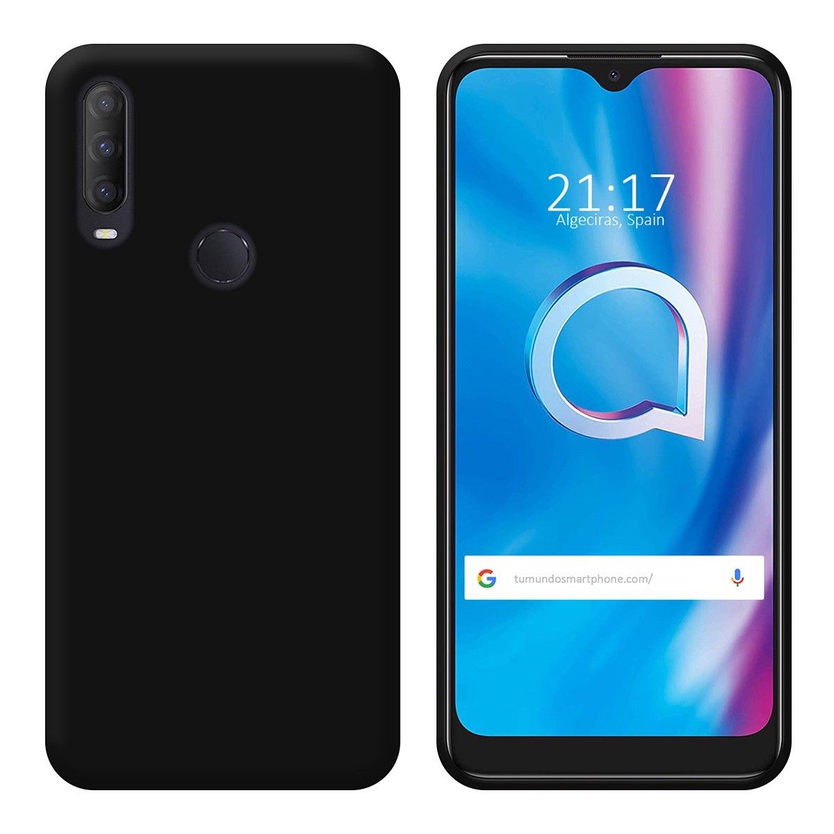 Funda Silicona Gel TPU Negra para Alcatel 1S 2020 / 3L 2020